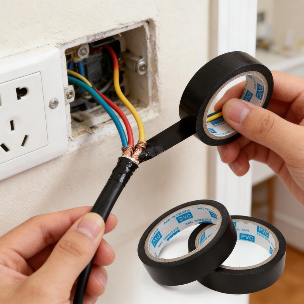 Insulating Electrical Tapes PVC Flame Retardant Black Self Adhesive Electric Wire Protection Tapes Waterproof Durable High-Temp