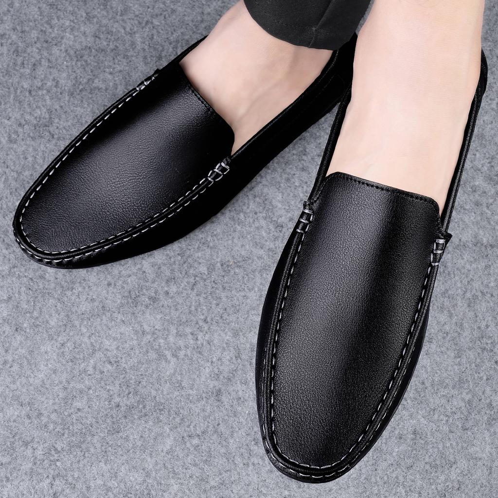 FashionMen Loafers Slip On Fashion Tassels Leather Men Shoes Outdoor Bussiness Casual Formal Shoes Footwear Sapato Social Masculino
