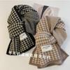 Autumn and winter new thickened double-sided thousand bird grid versatile warm scarf atmosphere student department simple grid