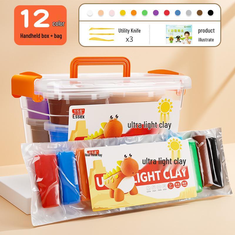 Eco-Friendly Children's Clay: 24-Color Super Light Plasticine for DIY Crafts