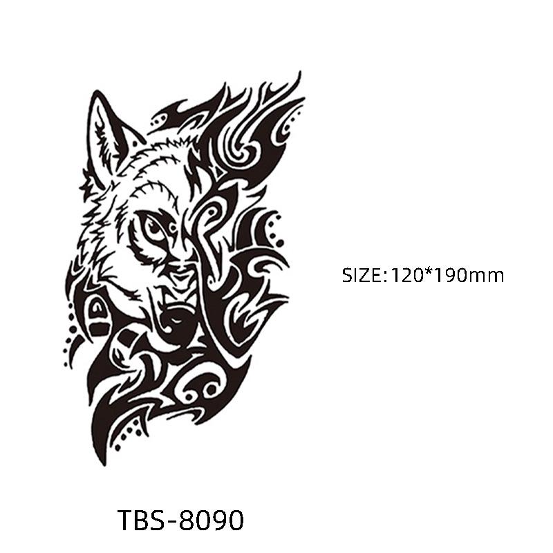 Waterproof Semi-Permanent Black & White Totem Flower Tattoo Stickers