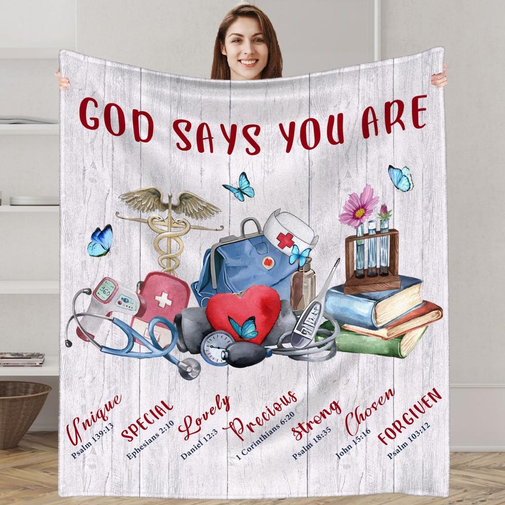 Tribute Doctor Nurse Blanket Flannel Printed Blanket Four Seasons Universal Family Leisure Sofa Blanket