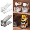 Shoe Slot Organizer 6 Piece Shoe Risers for Closet Shelf Non-Slip Stackable Double-Layer Holder Height Adjustment Storage Rack