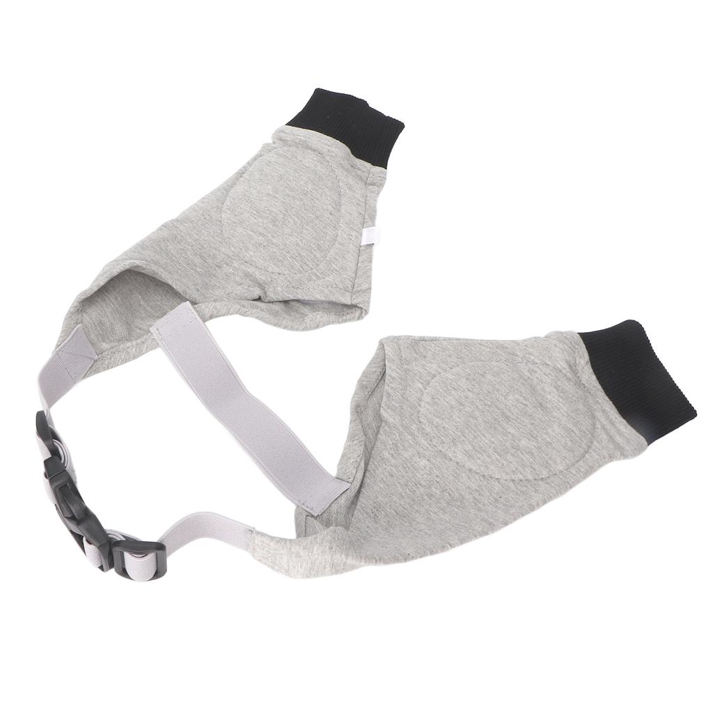 Dog Elbow Protector Joint Warming Breathable Adjustable Dog Front Leg Sleeve for Dogs Puppy Gray