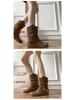 Women's Retro Ankle Boots: Hidden Heel, Western Cowboy Style, Slimming Push-Up, Martin Design - 2025 Autumn Collection