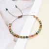 Multicolor Natural Stone Gold Spacer Beads Adjustable Beaded Bracelet Women Casual Travel Accessories Bracelet Gift for Friends