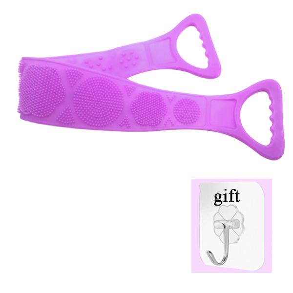 Silicone Brushes Bath Towels Rubbing Back Mud Peeling Body Massage Shower Scrubbing Bath Belt Flexible Scrubber Skin Cleaning