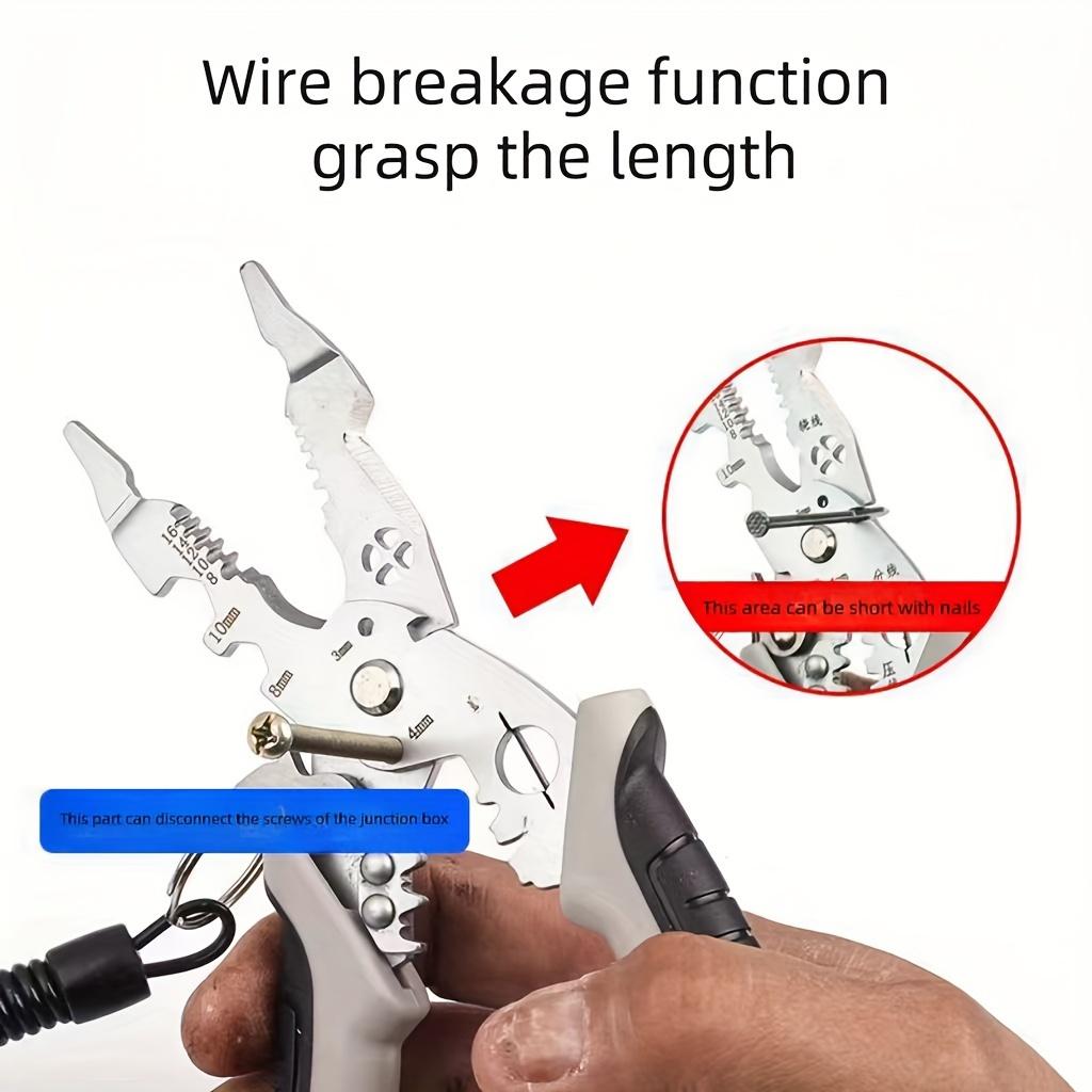 Многофункциональные клещи для зачистки проводов Клещи для электрика Нержавеющая сталь — фото 5