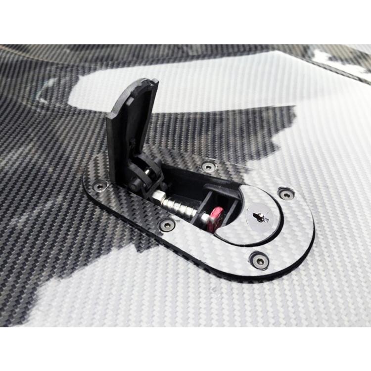 A Pair Car Modified Hood Lock General Racing Car Cover Lock with Keys(Black)