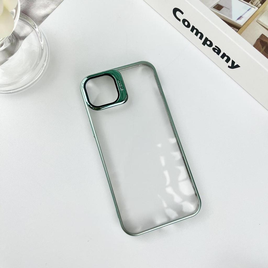 For Apple 17promax Mobile Phone Case 16 Electroplated Invisible Bracket 15Pro All-inclusive High Transparency 14 Shell