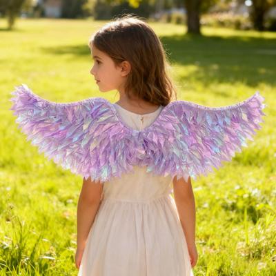 Çocuk Melek Kanatları Kostüm Aksesuarı Işıklı Tüy Kanatlar Hafif Peri Kanatları Cosplay Noel Gösterisi Ve Sahne Performansı İçin