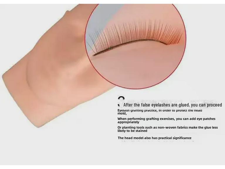 Beginner Eyelash Practice Model Head - Beauty Salon Training Tool
