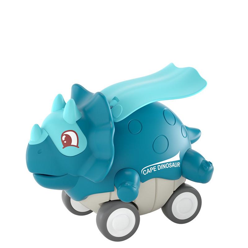 Dinosaur Inertial Car Toy Cartoon Cute Dino Design Pressing Sliding Racing Mini Car Toy Tyrannosaurus Model for Kids Toddler