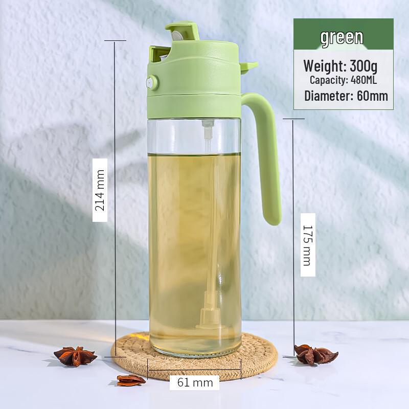 Oeny 2-in-1 Press Oil Sprayer & Dispenser Bottle