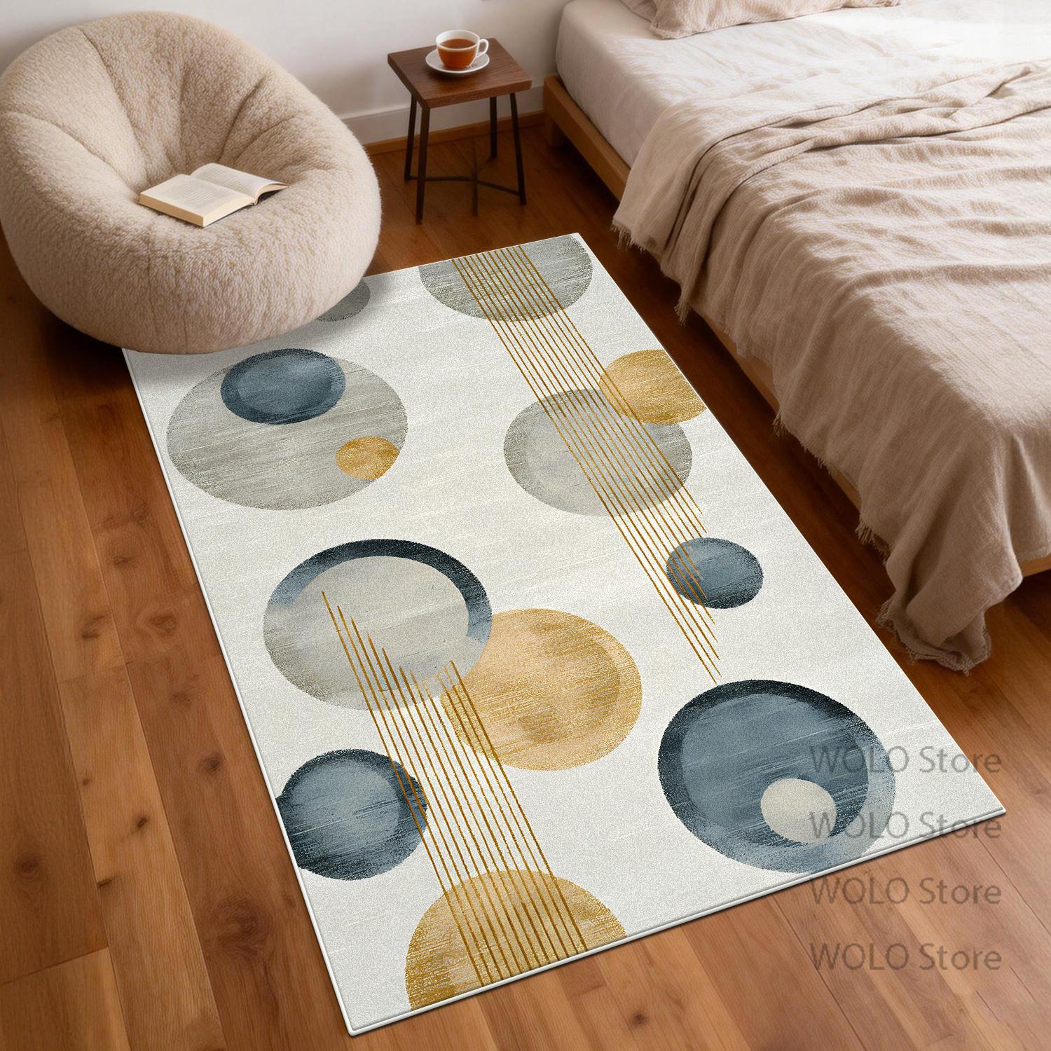 

Modern Simple Style Carpet Luxury Bedroom Decoration Washable Non-slip Sofa Rug Soft Lounge Coffee Tables Floor Mat Customizable 60x90cm