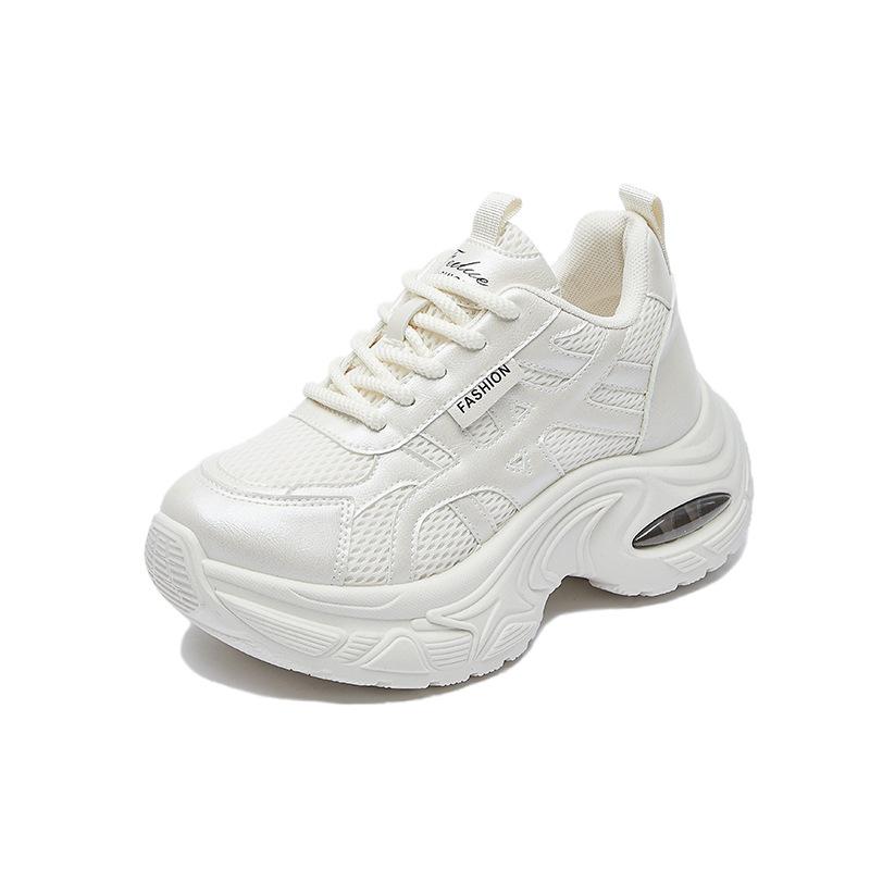 Platform dad shoes women's spring new women's shoes small height increase soft sole light casual sports running shoes