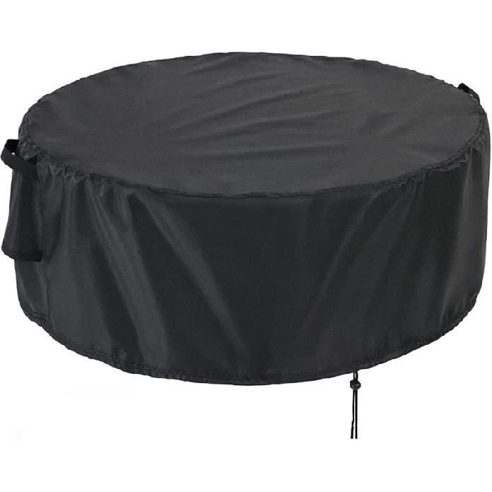 Kingling Patio Furniture Covers, 54 inch Round Patio Table Cover for Outdoor Furniture, Heavy Duty Waterproof Patio Table and Chair Set Cover Black -