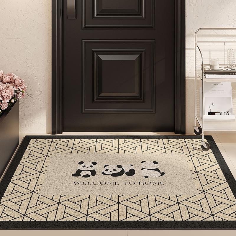 Simple Wind Entry Silk Ring Floor Mat Entering The Door Rubbing Soil Silk Ring Door Mat Rectangular Porch Full Of Non-Slip Foot Mats For Home Use