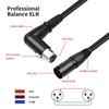 0.3/1/2/3/5/10M XLR 3 Pin Male To Female Microphone Cord Straight To 90 Degree Microphone Cable XLR Audio Mic Extension Cable