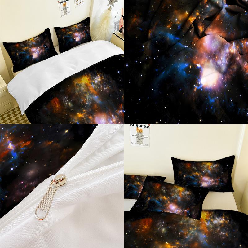 Star Series 3D Digital Printing Three-Piece Bedding Kit Sheet Quilt Cover