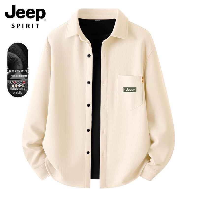

JEEP SPIRIT Men s Fleece Lined Corduroy Shirt L