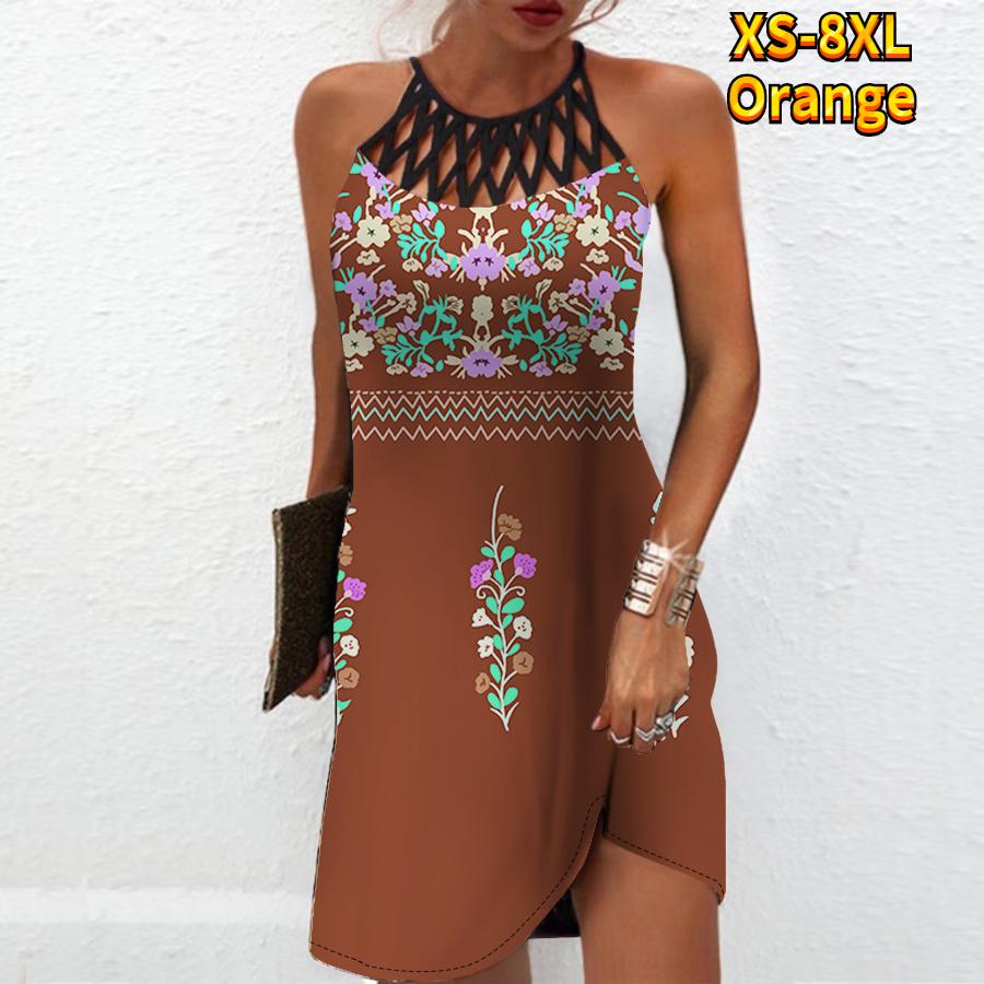 Летнее модное сексуальное платье без рукавов — фото 8