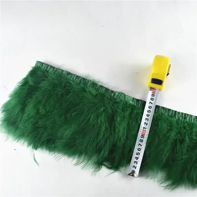 2Yards/lot Natural Fluffy Marabou Feather Trims Fringe 6-8inch Turkey Feathers for Crafts Ribbon Boa Clothing Wedding Decoration