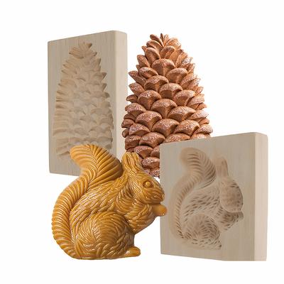 1PC Cookie Molds Wooden Gingerbread Cookie Moulds Press 3D Cake Embossing Baking Mold Pumkin Cutter Bakery Gadgets Accessories