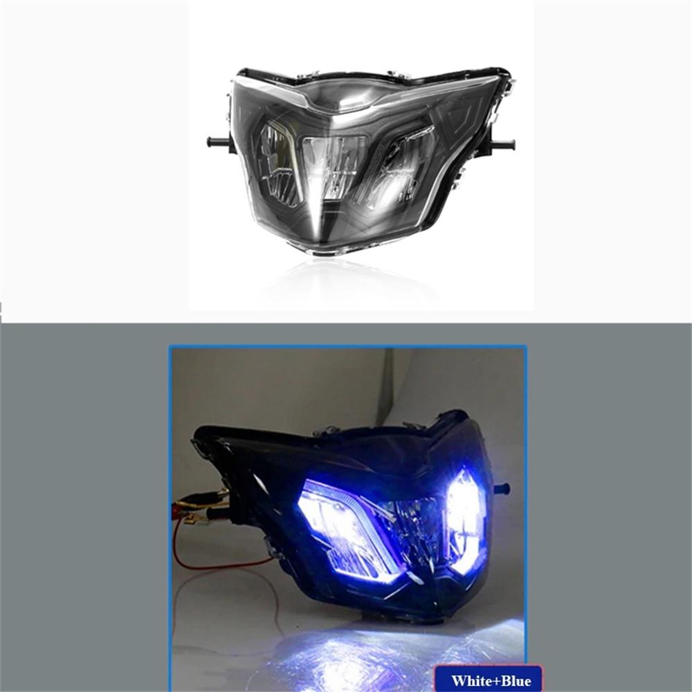 12V Motorcycle LED Headlight Headlamp White + Blue For Yamaha LC135 EX135 V2-V7
