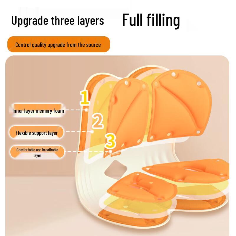 HEZHENG Lumbar Support Massage Cushion CN plug (adapter included)