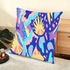 Abstract Colorful Pattern Cushion Cover Soft Short Plush Pillow Cover Smooth Cozy Texture Aesthetic Cushion Case Home Decor