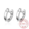 Real 925 Sterling Silver Circle Hoop Earrings Fashion Jewelry for Women Female High Quality