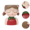 Cartoon Girl Planter Decorative Plant Pot for Office Cafe Outdoor Indoor