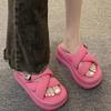 Xiaoxiangfeng Thick-bottomed Height-increasing Cool Slippers for Women's Outer Wear 2025 New Summer High-end Slope Heel Beautiful One-word Slippers
