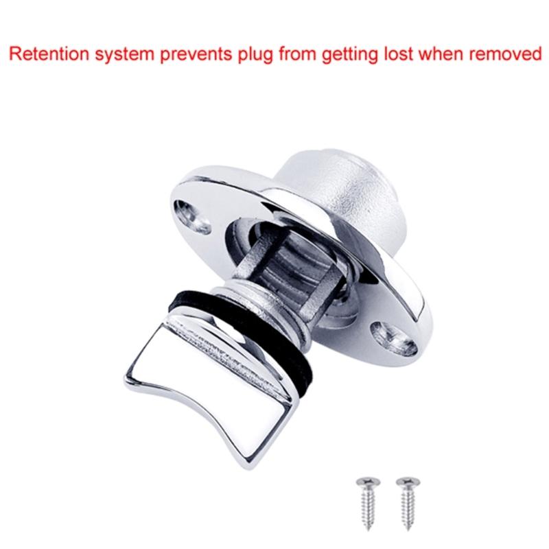 Βίδα Σκάφους Κανό Τρύπα 25mm Universal Ανοξείδωτο Ατσάλι Καθρέπτης Σκάφους Σωλήνας Αποστράγγισης Γκαρμπόρ με Στεγανοποιητικό Δακτύλιο O