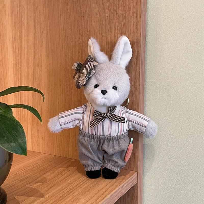

Kawaii Couple Rabbit Plush Keychain Cute Soft Stuffed Doll Bag Charm Keyring Pendant Backpack Hanging Decoration Lovely Gifts Male rabbit doll