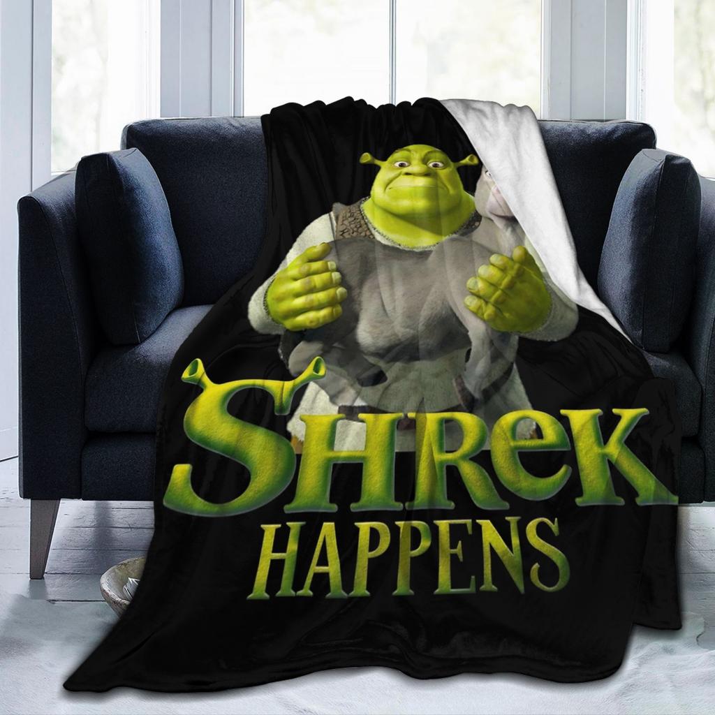 Shreks Happens Anime Blanket Fleece Printed Breathable Lightweight Throw Blanket for Bedding Office Rug Piece