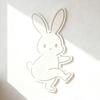 Yousheng Cute Bunny Wall Decal Easter Wall Sticker Wooden Rabbit Animal Wall Art Decor for Kids Room Classroom Living Room Playroom Bedroom Decor
