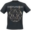 Disturbed Hexagram Symbol Unisex Cotton T-shirt Vintage Metal Print Casual Tee