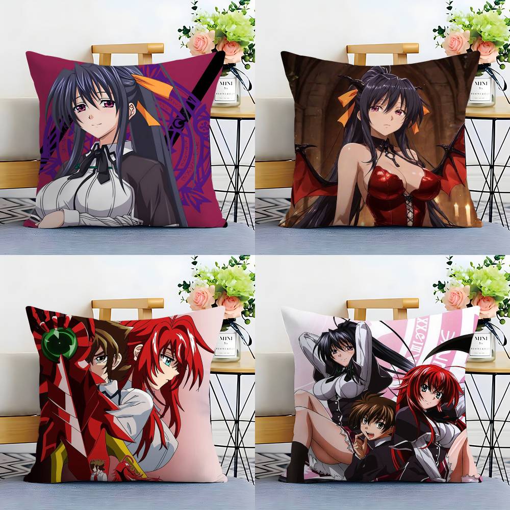 H-High School DxD Pillow Case Plush Fabric Soft Double Sided Print Sofa Cushion Cover Throw Pillow Covers