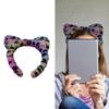 Leopards Print Hair Hoop Cats Ears Shape Headbands Halloween Cosplay Headpiece for Halloween Cosplay