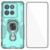 For Motorola Edge 60 Stylus 5G Phone Case WANLONFENG PC TPU Back Cover Kickstand with Tempered Glass