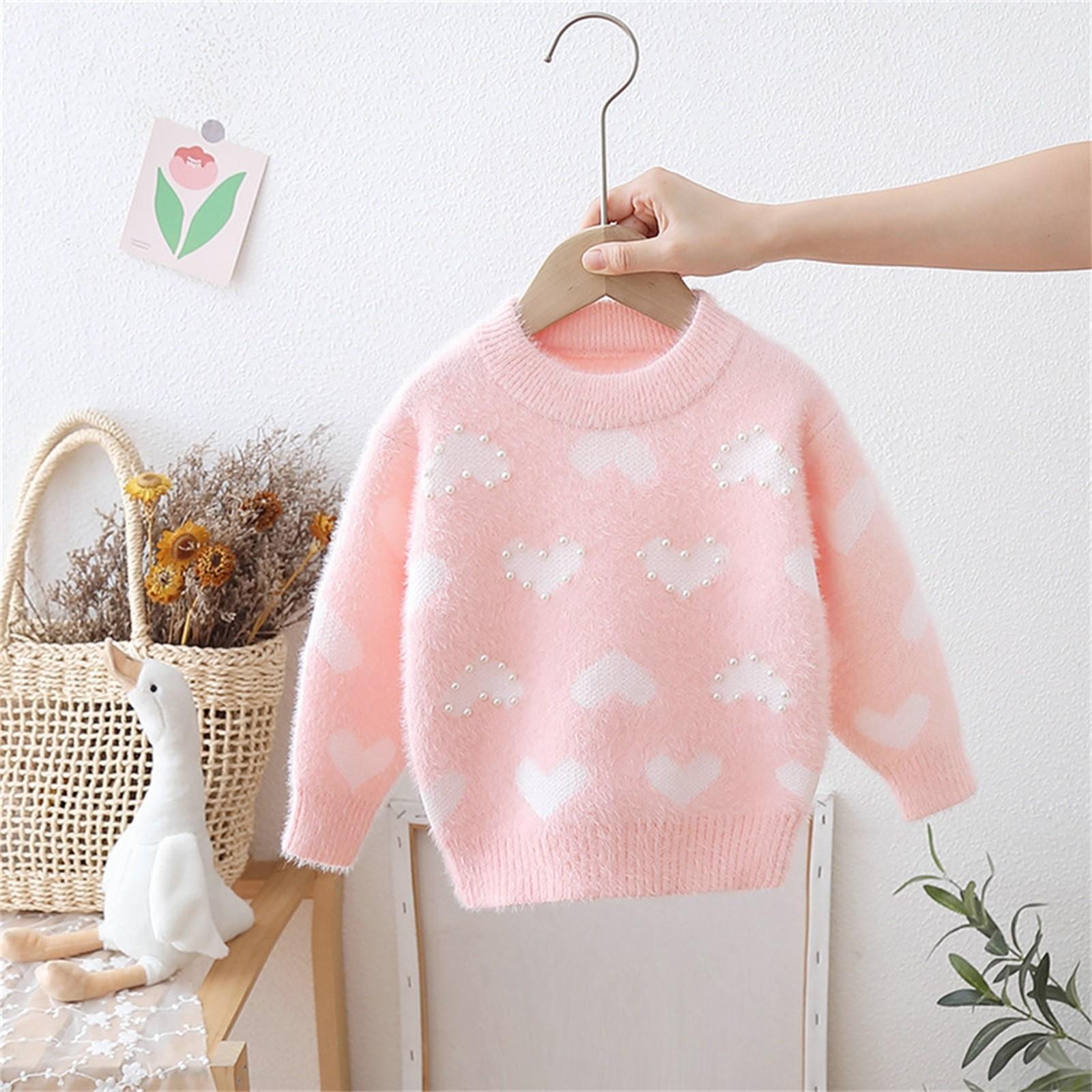 

Свитшоты для малышей, девочек и мальчиков, свитер с круглым вырезом и длинными рукавами, хлопковый графический топ, свитер, рубашки 100 розовый