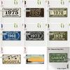 Tin Sign Vintage Durable Metal Plaque Wall Decor Home Office Bar Man Cave Garden City Coordinate Birth Year License Plate W