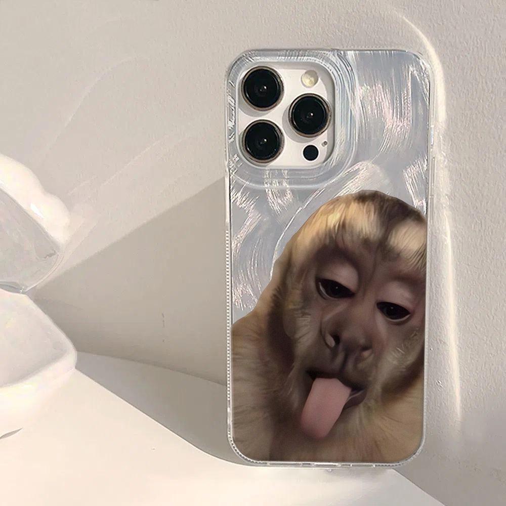 Cute Monkey Phone Case for Samsung Galaxy A56 A55 A36 A35 A26 A25 A15 5G A24 A23 A22 A52 A71 A72 4G Cover