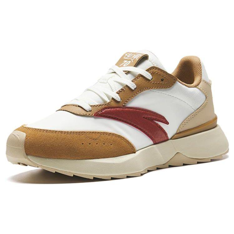 Anta Non-Slip Wear-Resistant Lightweight Low-Top Sports Casual Shoes Women Sneaker White Brown 122338879-5