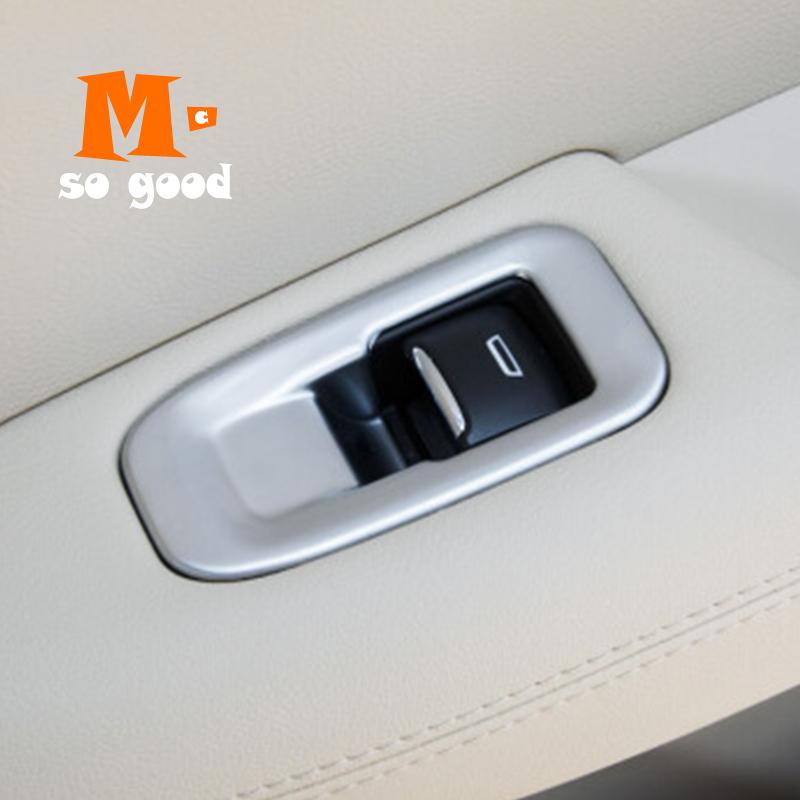 Für Cadillac XT5 2016 17 18 19 Autotür-Fenster-Glas-Lift-Control-Switch-Panel-Abdeckung Trim-Aufkleber Zubehör ABS Chrom