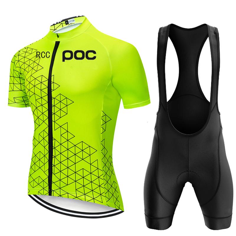 

New Bicycle Sets Cycling Breathable Team Jersey Bib Shorts Suits Mens Outdoor Riding 5D Gel Pad Reflective Bike Clothing Shorts