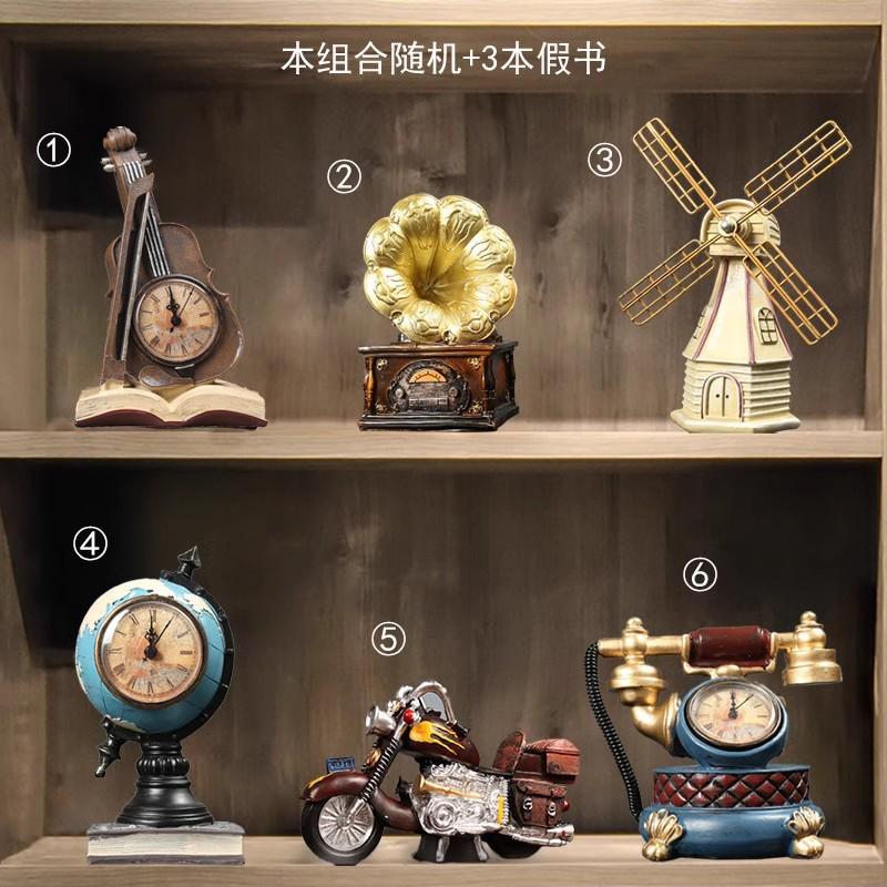 European-Style Table Clock with Violin-Shaped Ornament,Decorative Art Piece for Living Room,Office Desk,and Wine Cabinet