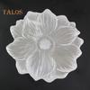 PVC Placemats for Dining Pressed Vinyl Metallic Flower Table Mats 15 Inch Round Tablemats Vinyl Place Mats for Kitchen Table Holiday Wedding